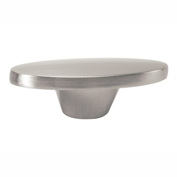 Hickory Hardware Luna Collection Knob Oval 1-5/8 Inch x 15/16 Inch Satin Nickel Finish P3446-SN - main